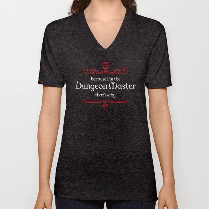 Dungeon Masters DnD and Dragons Inspired D&D V Neck T Shirt by The Bounty Hunter | Society6