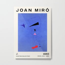 Joan Miro - Painting (Blue Star) - Exhibition Poster - Art Print - Vintage Painting Metal Print | Gallery Poster, Exhibition, Gallery Print, Painter Poster, Exhibition Art Print, Vintage Print, Exhibition Download, Digital, Exhibition Poster, Miro 