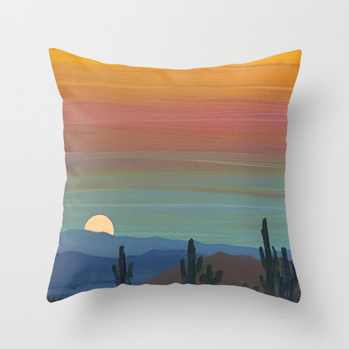 Arizona Moonrise Throw Pillow