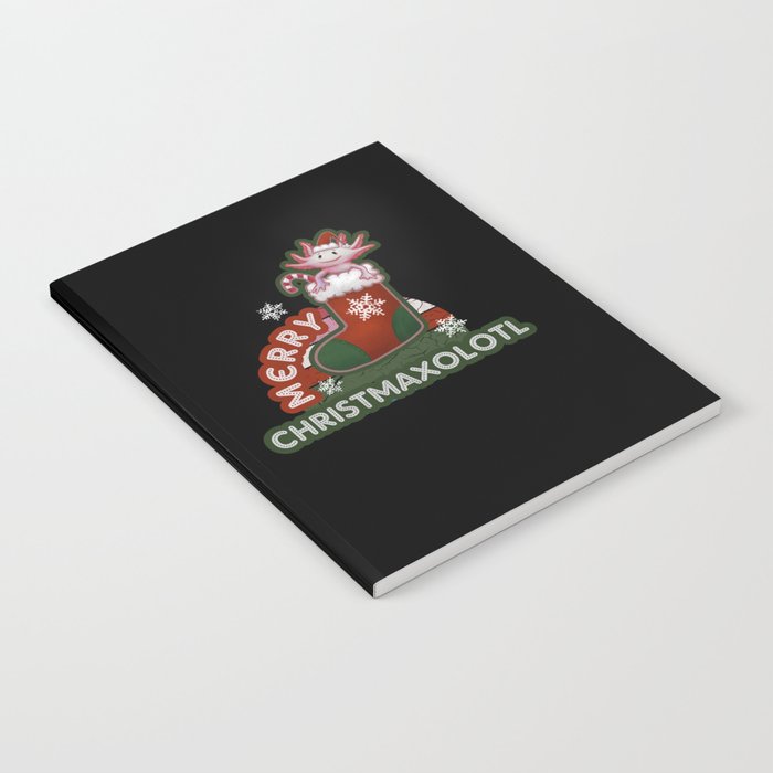 Merry Christmas Christmaxolotl Cute Axolotl Notebook