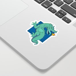 MINI-BEASTS jade drake Sticker | Jade, Mythicalcreature, Kaiju, Beast, Drawing, Dragon, Digital, Green, Drake, Monster 