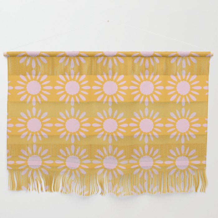 Abstract Sunflower Pattern Artwork 01 Color 01 Wall Hanging