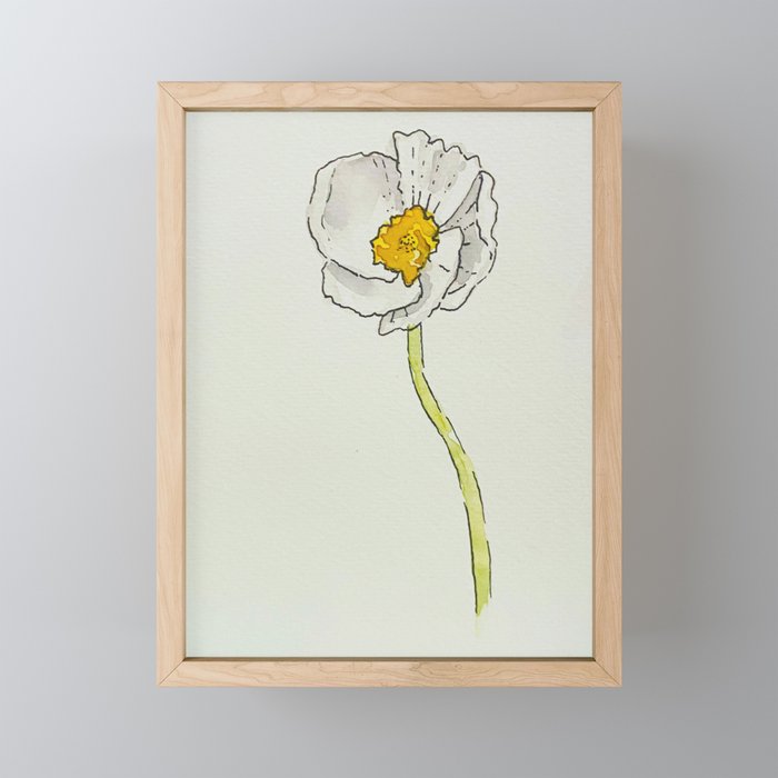 Flower Framed Mini Art Print