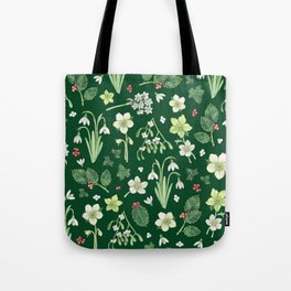 Winter Garden - dark green  Tote Bag