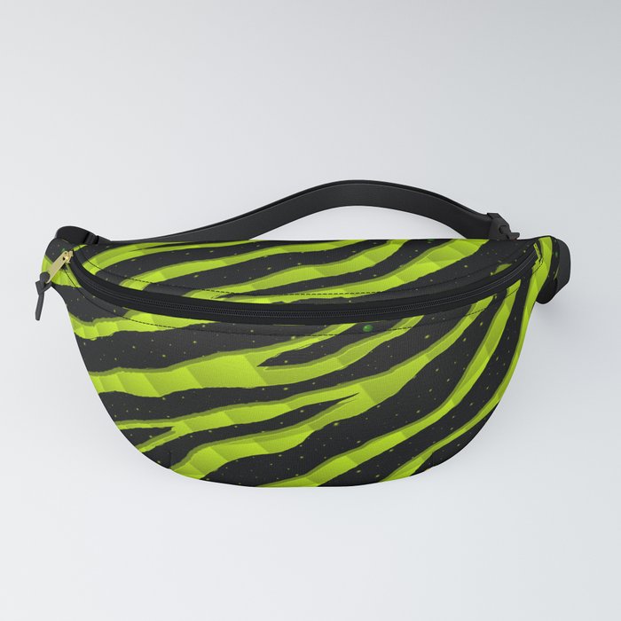 Ripped SpaceTime Stripes - Lime Yellow Fanny Pack