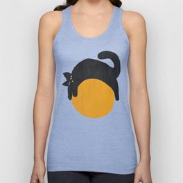 Cat with ball Tank Top | Simple, Geometric, Sloth, Painting, Whimsical, Animal, Kitten, Kitty, Cute, Ball 