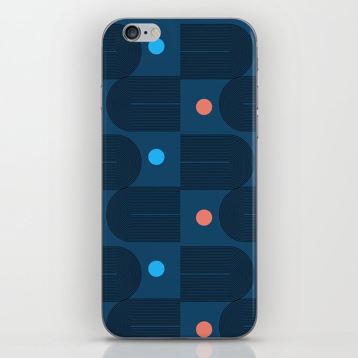 Abstraction_NEW_LOVE_SUNSHINE_BLUE_LINE_POP_ART_0109A iPhone Skin