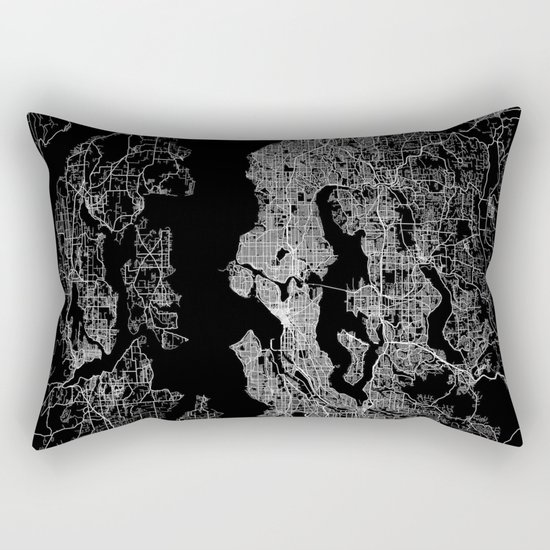 Seattle map Rectangular Pillow