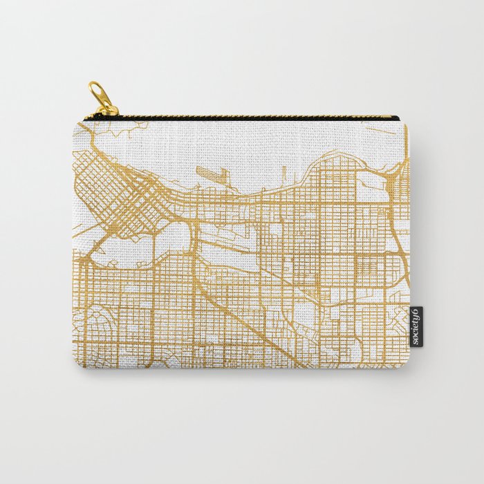 VANCOUVER CANADA CITY STREET MAP ART Carry-All Pouch