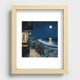 Seaside Cafe Recessed Framed Print