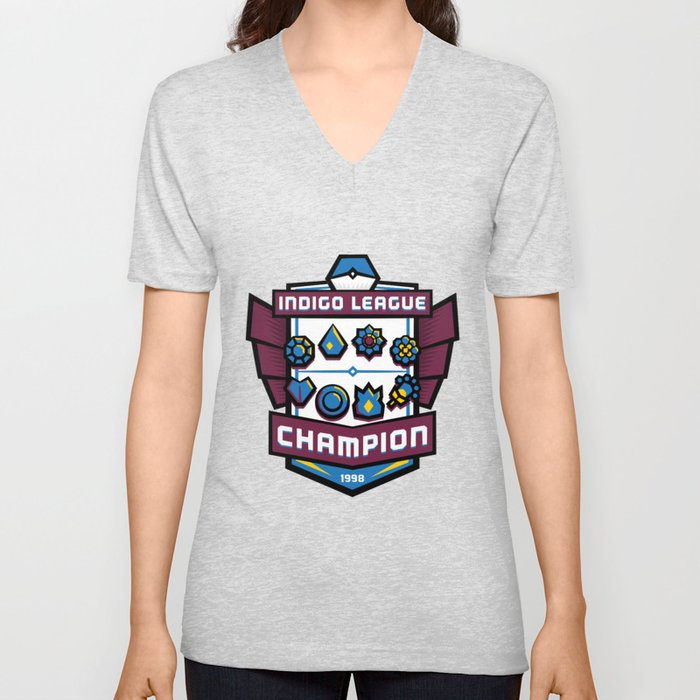 Indigo League Champion - Blue Version V Neck T Shirt