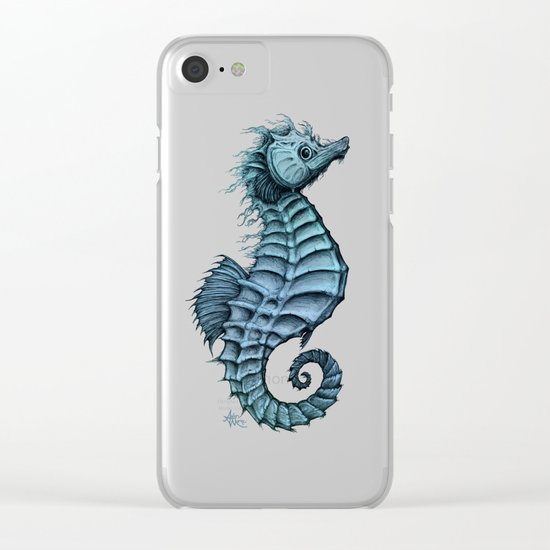 "Seahorse II" by Amber Marine ~ Ink and Watercolor Art, (c) 2016 Clear iPhone Case