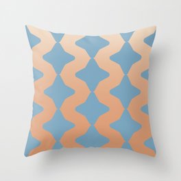 Blue Sand Pattern Throw Pillow