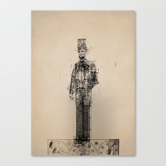 American Blueprint Canvas Print