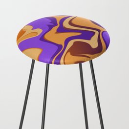 Purple Marble Design Counter Stool