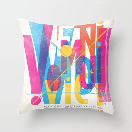 Veni, Vidi, Vici. Vomui. Throw Pillow