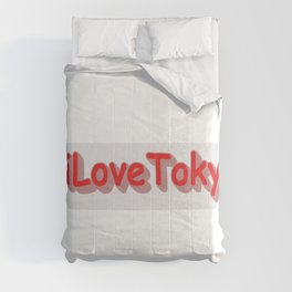 "#iLoveTokyo" Cute Design. Buy Now Comforter