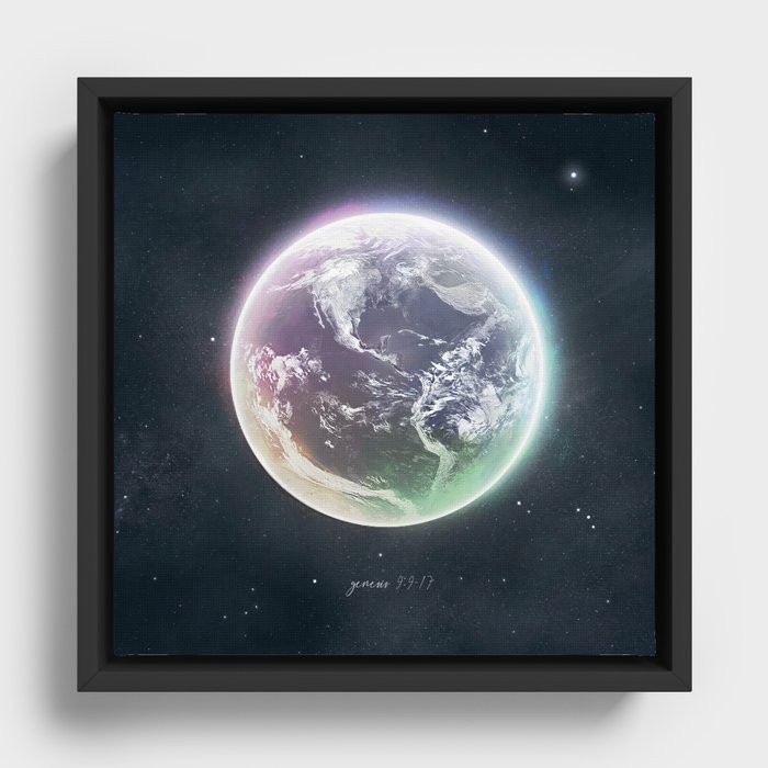 PEACE EARTH Framed Canvas
