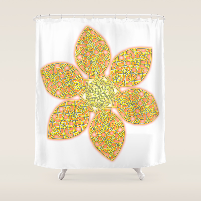 Celtic Knot Fire Flower Shower Curtain By Infinitewonders Society6