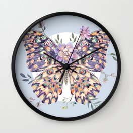 Watercolor Butterfly #68 Wall Clock