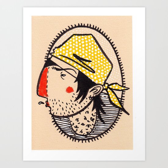 ...smelly scruffbag pirate Art Print