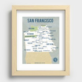 San Francisco Map Recessed Framed Print