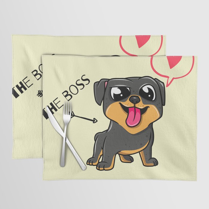Dog boss | I love my dog Placemat