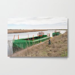 Boats on the Bure, Norfolk Metal Print