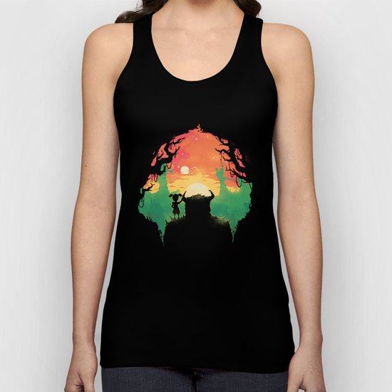 Sunset with a friend Unisex Tank Top