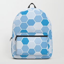 Blue Geometric Hexagonal  Backpack