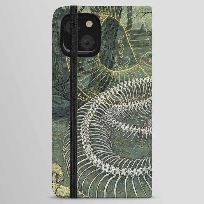 Green Bone iPhone Wallet Case