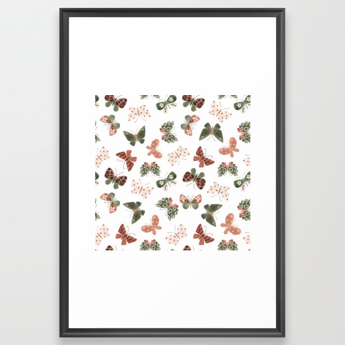 Butterfly Abstract Framed Art Print