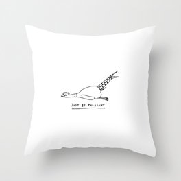 Pheasant funny design with pun Throw Pillow