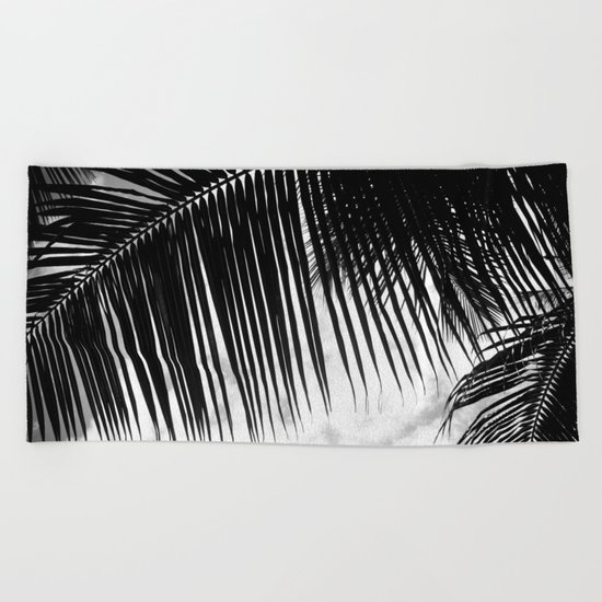 maui paradise palms hawaii monochrome Beach Towel