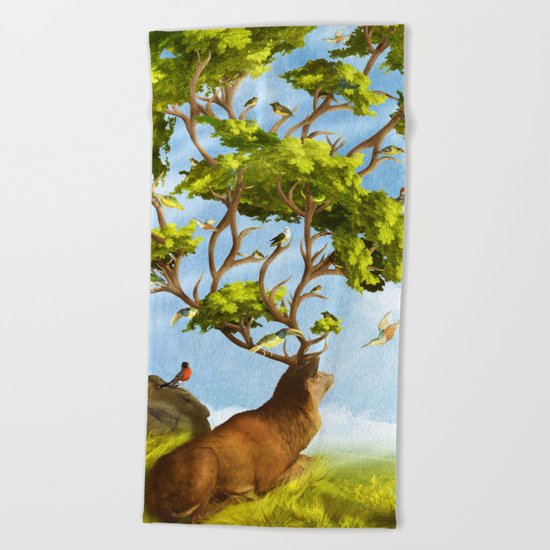 The Forest of Songs Beach Towel