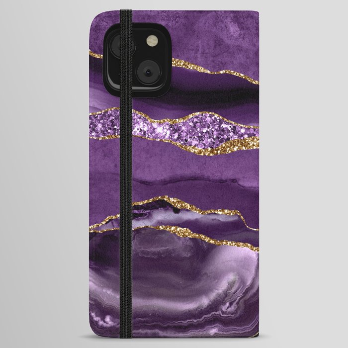 Agate Glitter Ocean Texture 01 iPhone Wallet Case