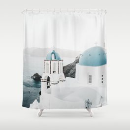 Santorini Greece Shower Curtain