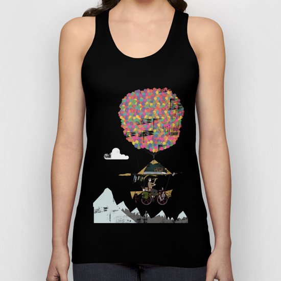 Riding A Bicycle Through The Mountains Unisex Tank Top