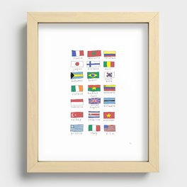 World traveler flags Recessed Framed Print