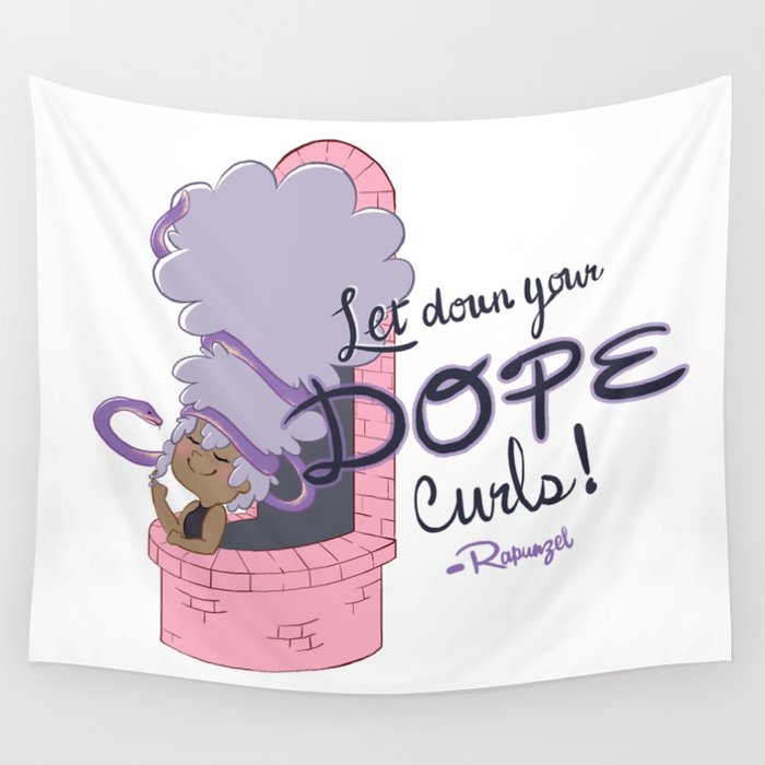 Rapunzel s Dope Curls Wall Tapestry by Janae Hall Society6