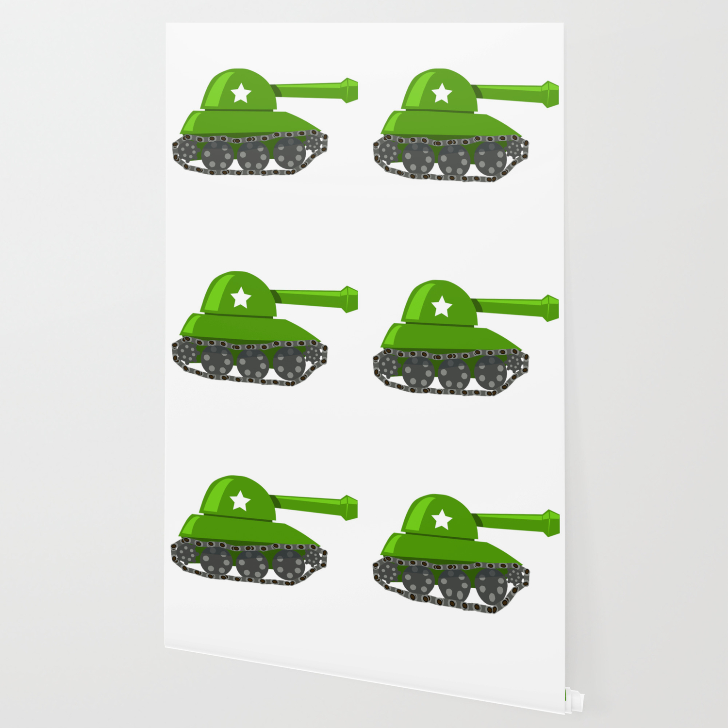 Cartoon Green Tank Wallpaper By Azza1070 Society6