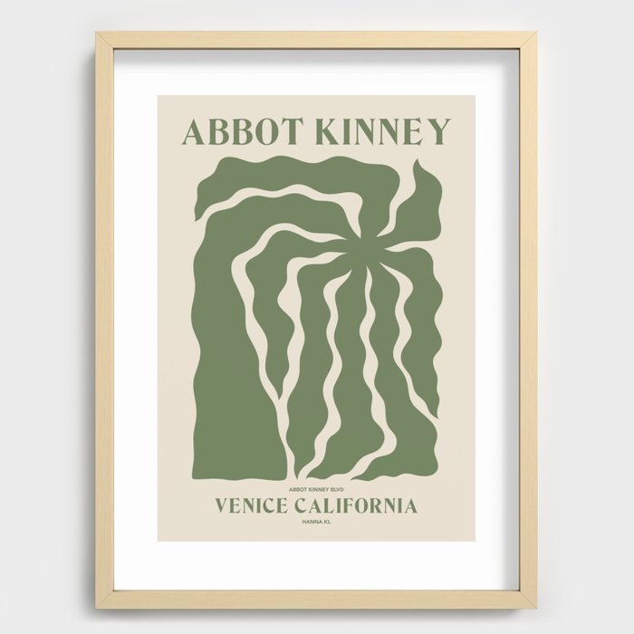 Abbot Kinney Blvd Recessed Framed Print