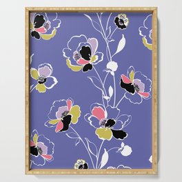 Very Peri Floral 2 #very peri #very peri floral #society6 Serving Tray