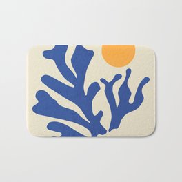 Sunrise Matisse Bath Mat | Nordic, Contemporary, Abstract, Blue, Minimal, Paper, Nature, Pop Art, Midcentury, Geometric 