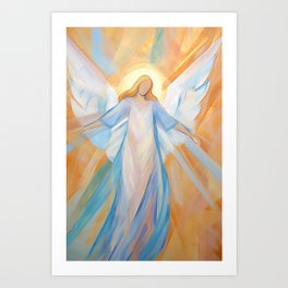 Abstract Angel of Intuition - A Spiritual Connection Art Print