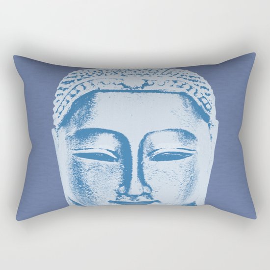 Blue Buddha Rectangular Pillow