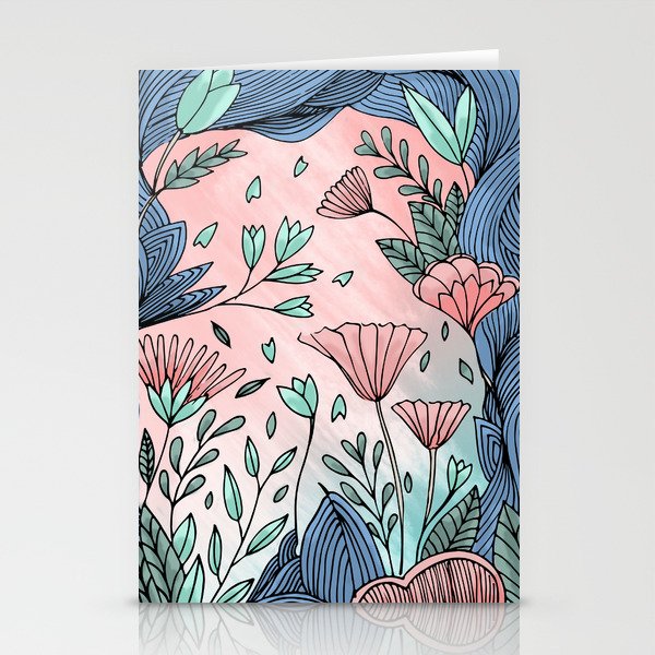Ocean of Flowers Stationery Cards