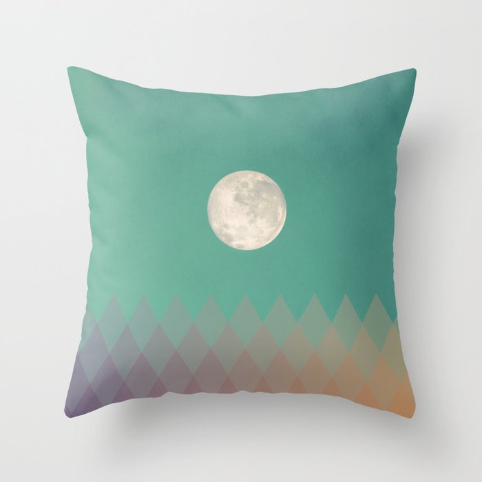 Blue Moon Throw Pillow by Galaxy Eyes Society6