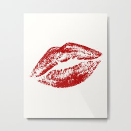 Lipstick Kiss Metal Print