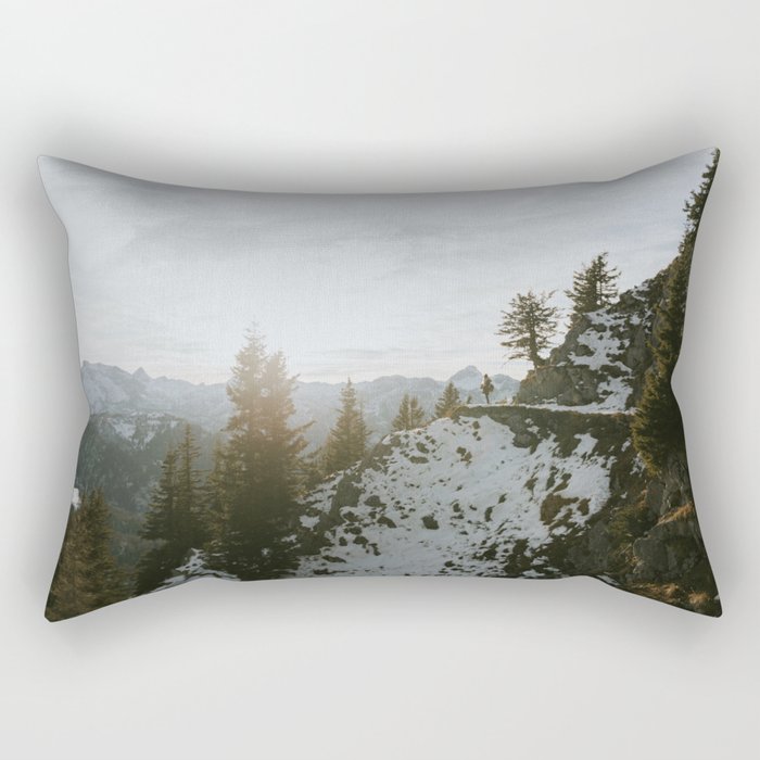 Taking in the view - Landscape Photography Rectangular Pillow
